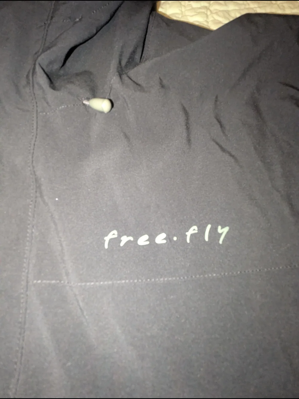 Free Fly Apparel Men's Hooded Black Rain Jacket